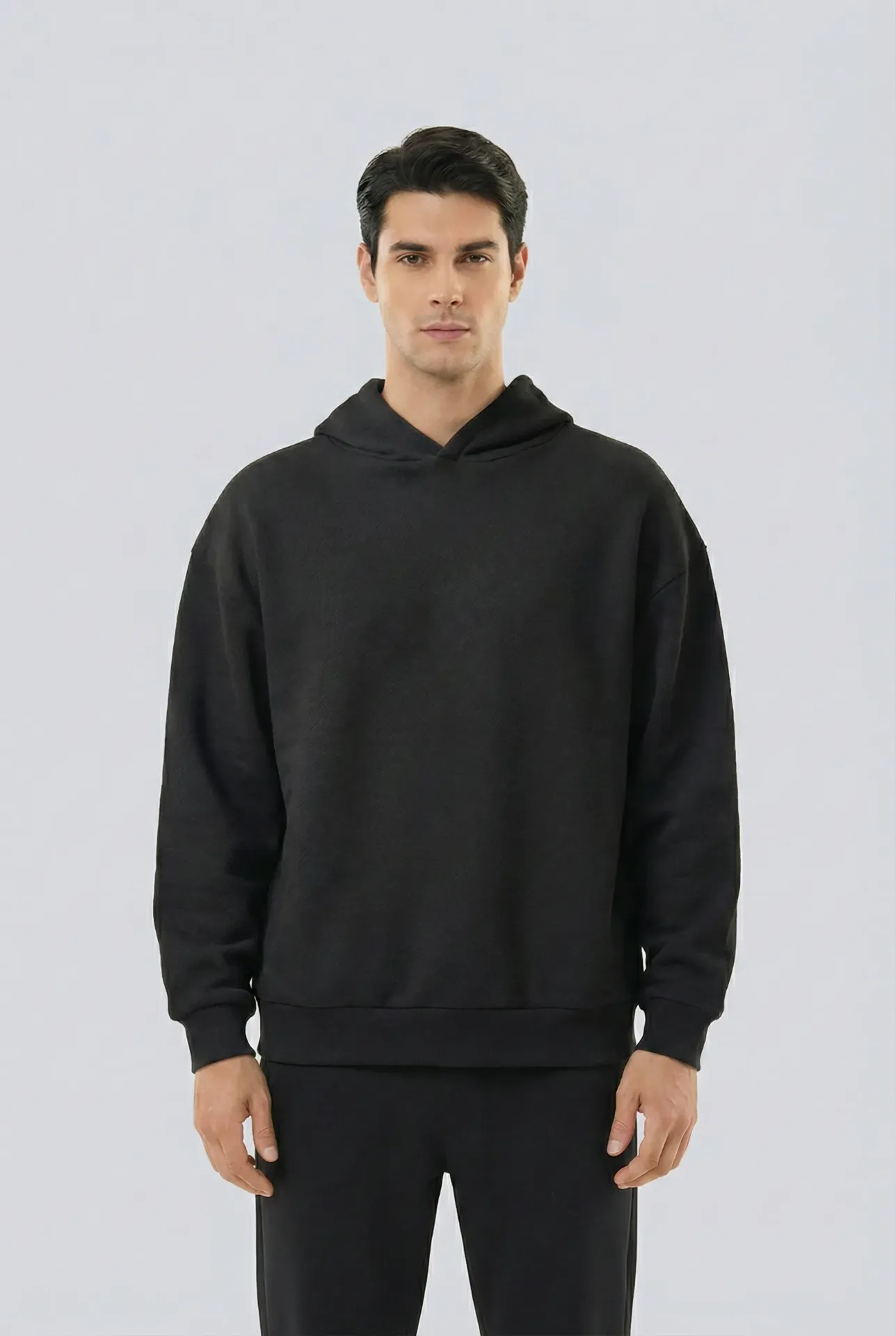 Lainar Bren Relaxed Fit Hoodie for Men Black | Quiet Power in Premium Cotton