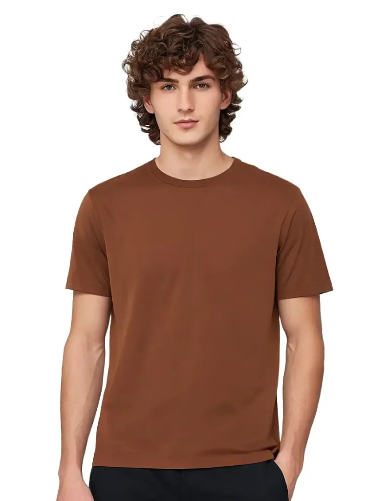 Lainar Bren Classic Cotton T-Shirt for Men Copper | Timeless Everyday Authority