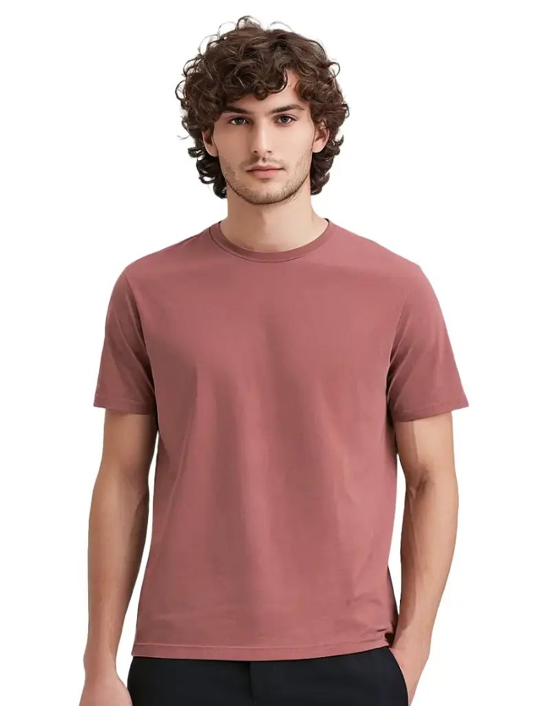Lainar Bren Classic Cotton T-Shirt for Men Flamingo | Timeless Everyday Authority
