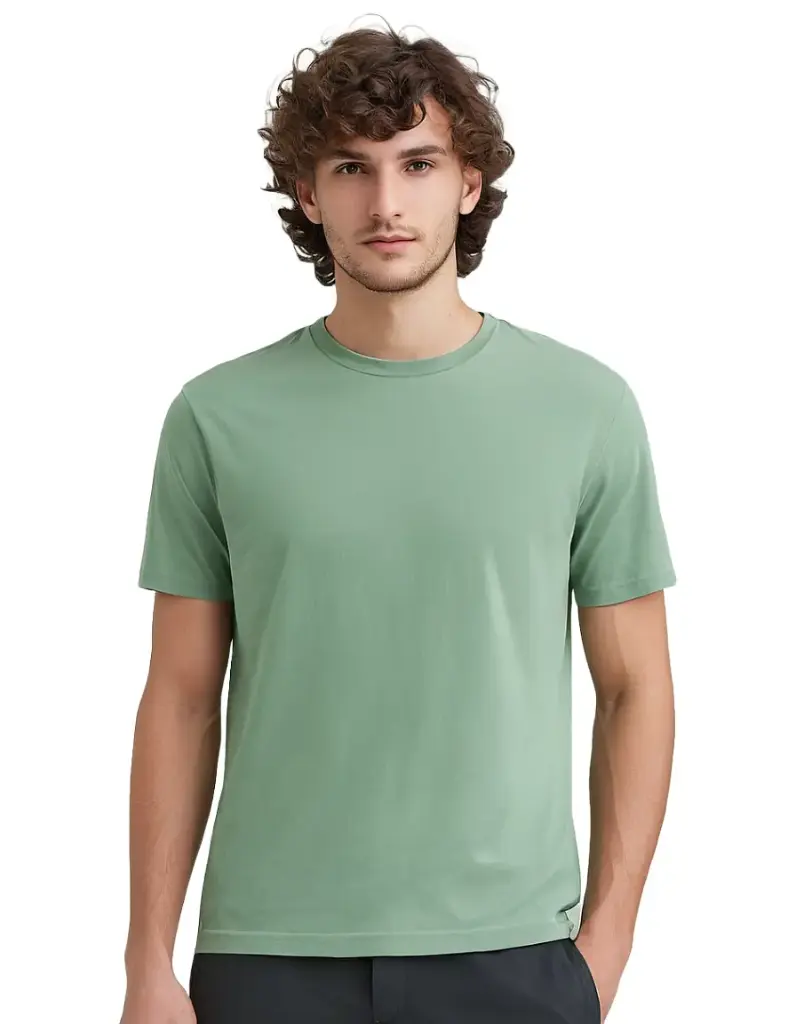 Lainar Bren Classic Cotton T-Shirt for Men Jade | Timeless Everyday Authority