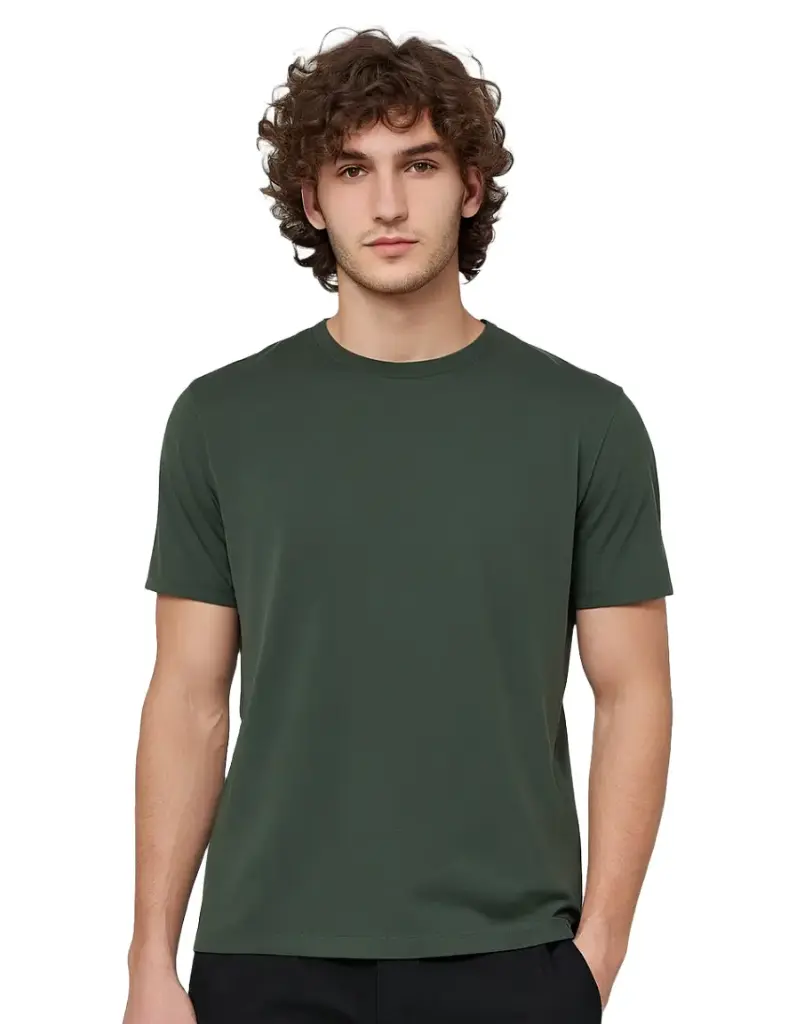 Lainar Bren Classic Cotton T-Shirt for Men Olive Green | Timeless Everyday Authority