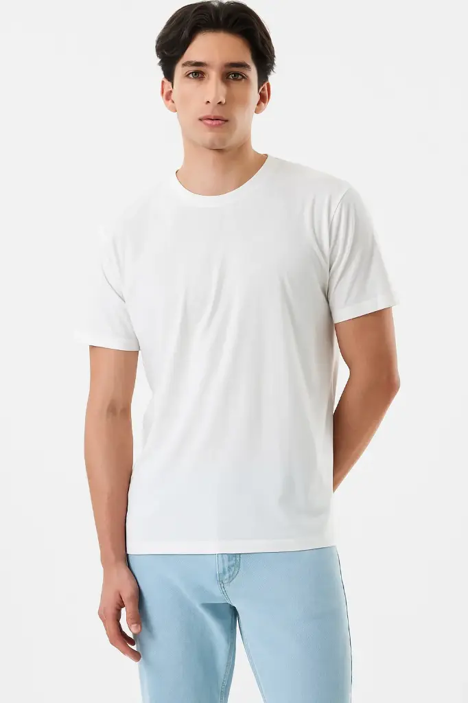 Lainar Bren Classic Cotton T-Shirt for Men White | Timeless Everyday Authority