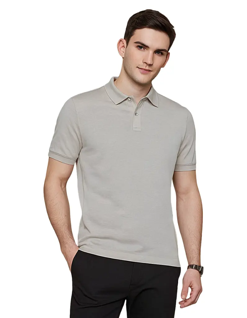 Lainar Bren Premium Collar T-Shirt for Men Grey | Effortless Authority